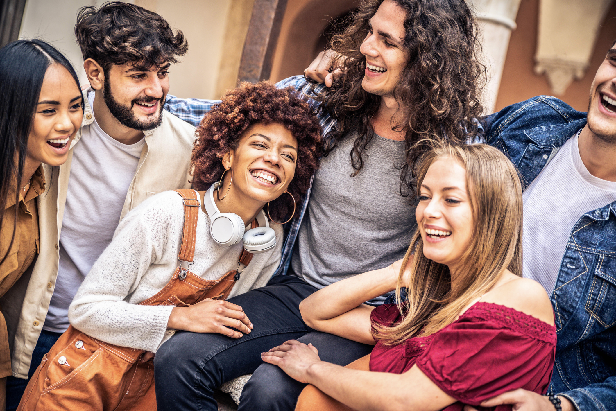 Young people socialising